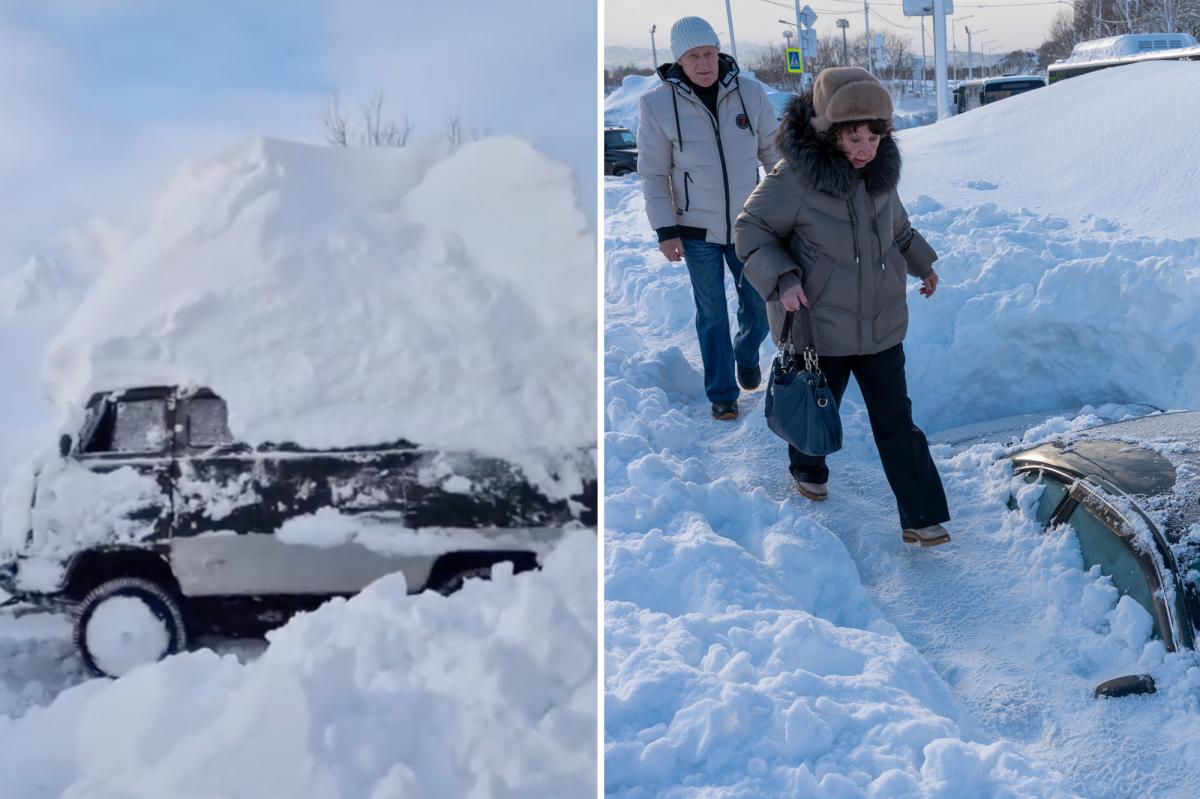 Storms blast parts of Russia after 6-foot snow buries country&rsquo;s Far East, stranding air travelers